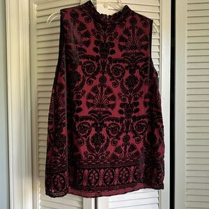 Burgundy/black shell -size large – Great for dressy events with black silk pants